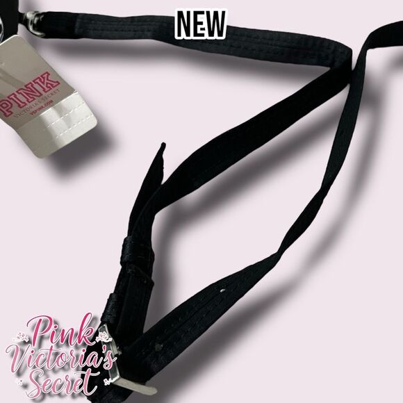 New NWT Pink Victoria's Secret Mini Bucket Crossbody Bag Black - Picture 3 of 7